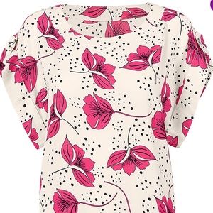 Cabi Poppy Short Sleeve Pullover Lightweight Boxy Top size L